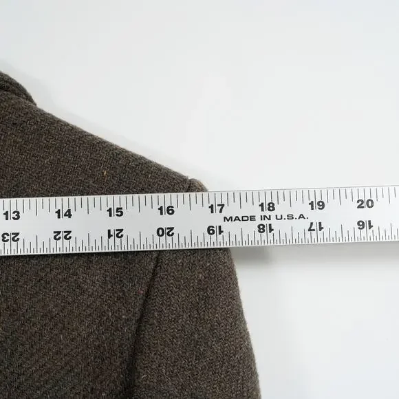 Vintage Women’s Wool Blazer Brown Union Made USA Size 10 Tailored Fit - Picture 12 of 13